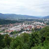Overview of Kapfenberg in central Austria