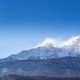 Snow capped mountain peaks in Steinbockweg Innsbruck, Austria