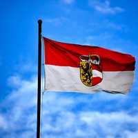 Flag Flying in the Breeze in Salzburg, Austria