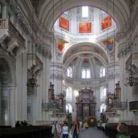 Inside the Cathedral in Salzburg, Austria