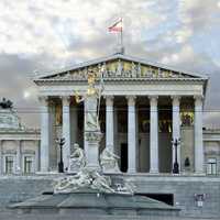 Parliament building in Vienna, Austria