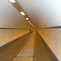 Bike Tunnel in Antwerp, Belgium