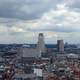 Skyscrapers under the clouds in Antwerp, Belgium