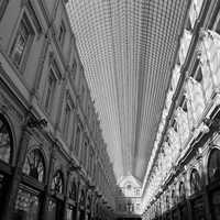 Inside the shopping Gallery in Brussels, Belgium