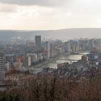 Cityscape view of Liege, Belgium