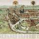 Drawing of Liege in 1627 in Belgium