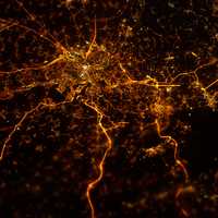 Liege, Belgium at Night taken from the ISS