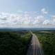 Landscape and highway near Houyet, Belgium