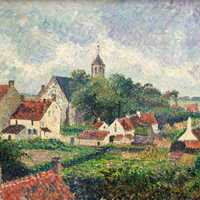 Painting of one time village in Knokke-Heist, Belgium