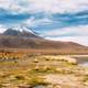 Beautiful Mountains Landscape with sky and clouds in Bolivia