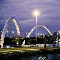 Bridge at Night in Brasilia, Brazil