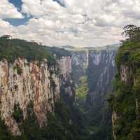 Canyon landscape in Brazil with clouds