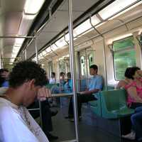 Tired People inside the Belo Horizonte Metro