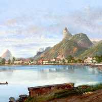 Botafogo Bay in 1869 in Rio De Janeiro, Brazil