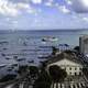 Seaside landscape and buildings in Salvador, Brazil