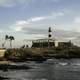 View of Farol da Barra Lighthouse in Salvador, Brazil