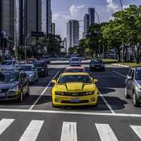 Brigadeiro Faria Lima Avenue in Sao Paulo, Brazil