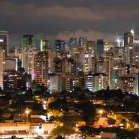 Night time City Skyline of Sao Paulo, Brazil