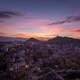 Sunset over the town overlook in Bulgaria