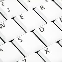 Closeup of keys on a keyboard