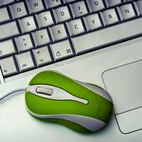 Green Mouse with Keyboard