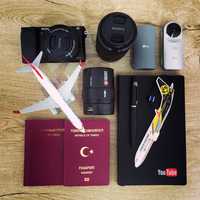 Miniture planes with passport and Lens