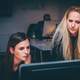 Two women working in an office