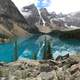 Beautiful Reflective lake scenic landscape in Banff National Park, Alberta, Canada