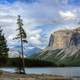 Lake and Rock landscape scenic at Banff National Park, Alberta, Canada