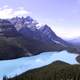 Landscape of Peyto Lake in Banff National Park, Alberta, Canada