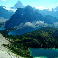 Mount Assiniboine landscape and lake in Banff National Park, Alberta, Canada