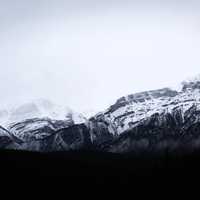 Mountain Landscape with trees in Banff National Park, Alberta, Canada