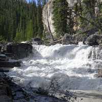 Whitewater from the Canadian Rockies in Banff National Park, Alberta, Canada