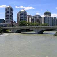 Condos in downtown West End in Calgary, Alberta, Canada