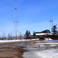 Replica oil rig in Edmonton, Alberta