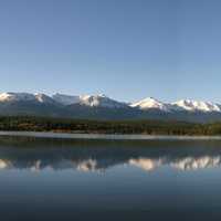 Pyramid Lake Panoramic at Jasper National Park, Alberta, Canada