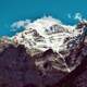 Jasper Mountain Peak with snow in Jasper National Park, Alberta, Canada