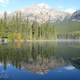 Landscape of mountain and lakes in Jasper National Park, Alberta, Canada