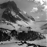 Outpost Peak landscape in Jasper National Park, Alberta, Canada