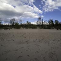 Clouds over the sand dune at Lesser Slave Lake Provincial Park