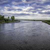 River Landscape under the clouds