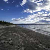 Sandy Beach with shoreline on Lesser Slave Lake