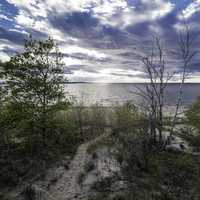 Skies and Sunset with clouds on Lesser Slave Lake