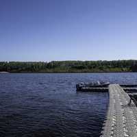 Docks out into the lake at Hutch Lake