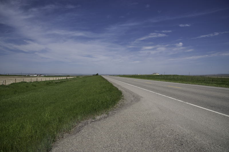 Road near the Montana Border in Alberta image - Free stock photo ...