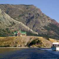 Boat Tour on Waterton Lake around Prince of Wales Hotel in Waterton Lakes National Park
