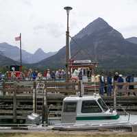 Coming off the boats in Waterton Lake National Park