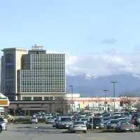 Downtown Abbotsford and Central Business District in British Columbia, Canada