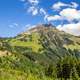 Mount Cheam landscape with trees and sky in British Columbia, Canada