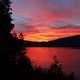 Red Dusk Skies in British Columbia, Canada